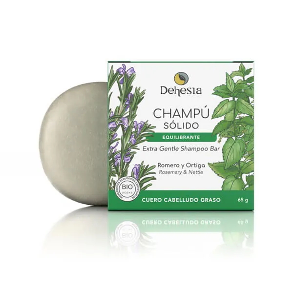 Champú sólido Bio para cabello graso Dehesia 65 g.