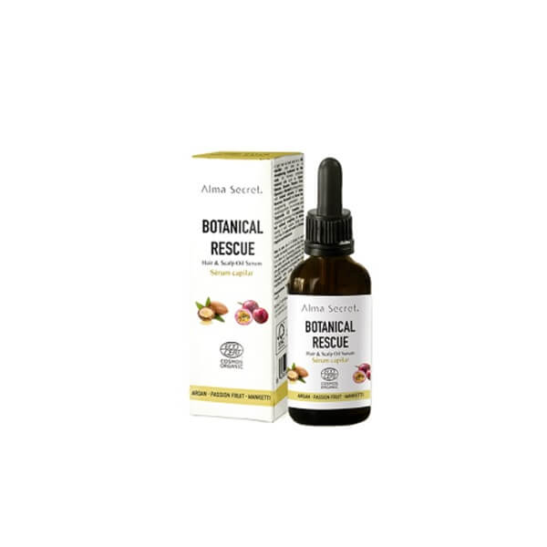 Botanical rescue Alma Secret, serum capilar para todo tipo de cabello y cuero cabelludo.