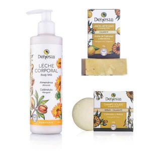 Pack Regalo Dehesia Cosmética Natural de Caléndula para calmar, hidratar y proteger la piel sensible.