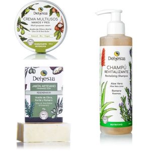 Pack Cosmética Natural Nutritivo de Dehesia con Aloe Vera para piel y cabello-cuidado natural completo.