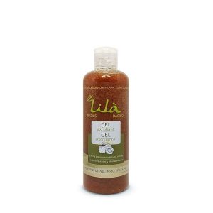 Gel exfoliante natural Lila Cosmetics con ingredientes ecológicos para eliminar impurezas y células muertas.