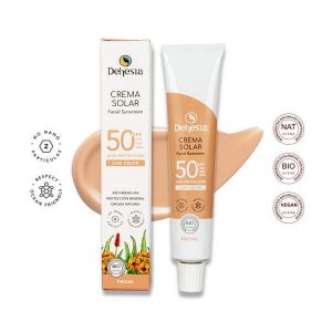 Protege tu piel de los radicales libres con la crema solar facial antimanchas de Dehesia.