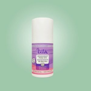 desodorante natural no contiene aluminio, ni parabenos ni alcohol.