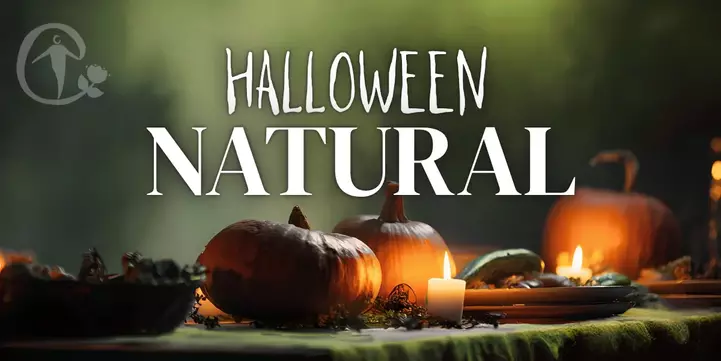 Halloween natural con productos sostenibles para un cuidado terroríficamente saludable.