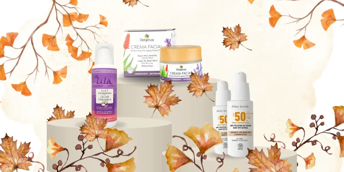 Rutina facial natural en otoño