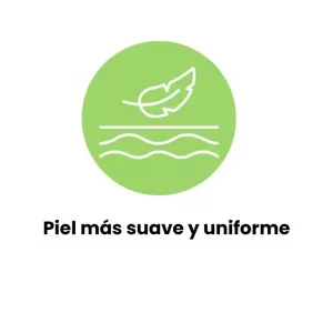 Piel más suave y uniforme tras la exfoliación corporal natural.